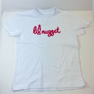 White Kids T-Shirt “lil nugget” Unisex 2 Toddler Laviva Sports Red White